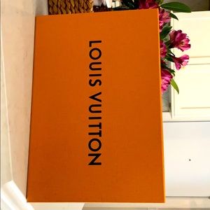 Louis Vuitton box, includes tissue.